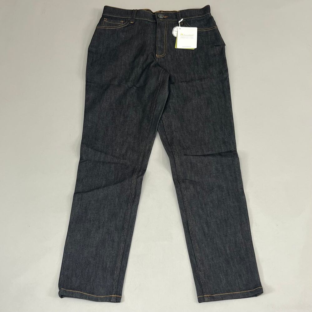 SAMSHIELD Swarovski Crystal Engraved Jeans Women Sz US 26, UK 8, 36 Black Denim